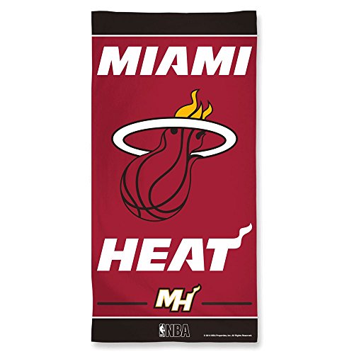 NBA Miami Heat Old Style Beach Towel, Team Color, One Size