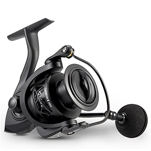 Image of Piscifun Carbon X Ultralight Spinning Reel, Carbon Frame, 33lb Max Drag | 10+1 shielded bearings, smooth retrieve, two handle styles by size, balanced for freshwater bass and trout fishing, 500-4000