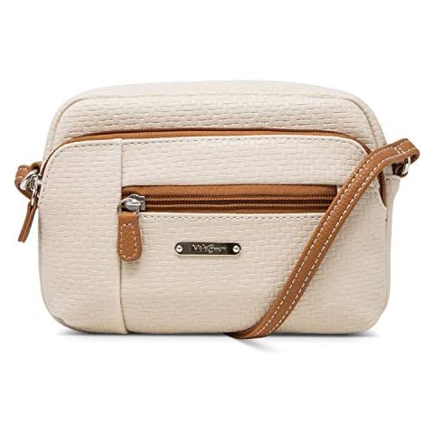 MultiSac Women's Mini Dynamic Crossbody Bag Body, Criss Cross Nude, One Size Cover