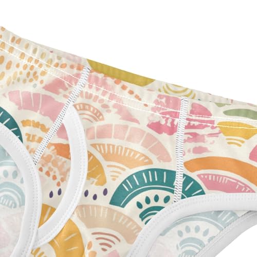 KLL Cute Rainbow Boho Style Little Boys Cotton Athletic Underwear Breathable Children Panties4