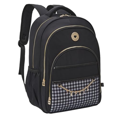 Mochila Kika Feminina Costa Grande Escolar Faculdade Teen (Preto)