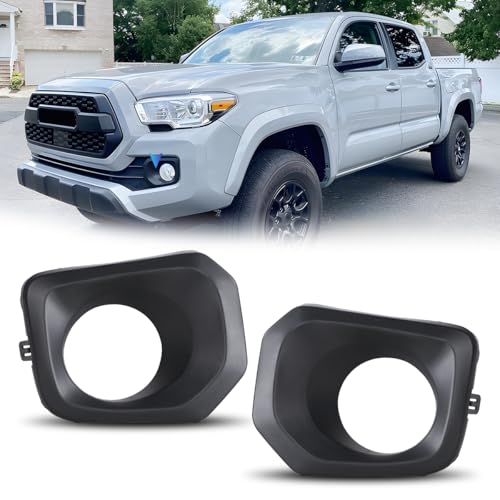 Winjet OEM Fog Lights Bezels for Toyota Tacoma 2016-2023 (Only Fits SR, SR5 Model) [2016 2017 2018 2019 2020 2022 2023] Toyota Tacoma Fog Lamps Lights Cover Replacement for TO1038195 TO1039195
