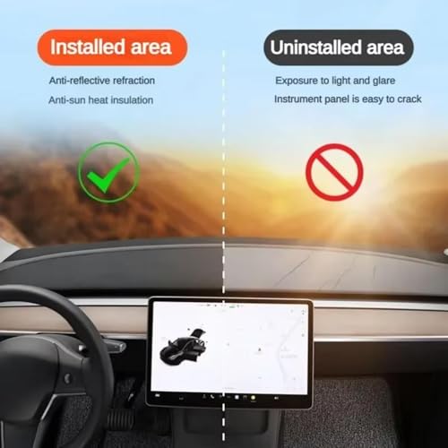 HQQIJOSV Fit For Toyota Estima 2006-2019,Dash Mat Dashboard Cover,Anti-Slip Dash Board Cover,Black Dash Cover Mat,Car Accessories - Image 4