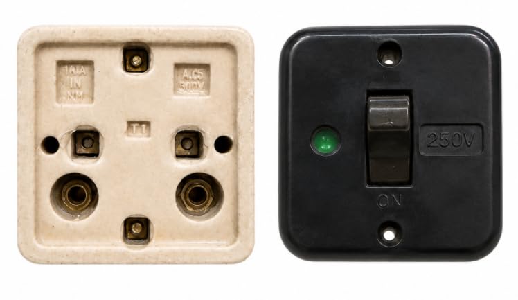 Vintage On/Off Switch, 6 Ampere, Classic Style for Indoor Electrical Use-image-48