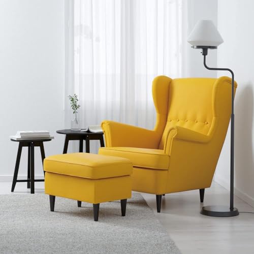 Image of Modern Armchair Single Sofa Chair for Small Apartments, Living Room or Bedroom Chair (Lime Yellow)