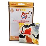 NOPEE Cat Marking Prevention - Indoor - Permanent - Effective - Stops Cats from Marking or Peeing - Eliminates a Cats' urge to Mark - Put Bag Down and Your Problem is Solved! (White with Cats)