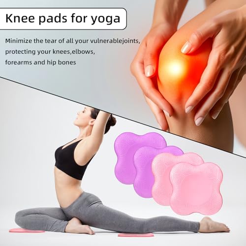 Image of 2-4 Pack Yoga Knee Pads, TPE Cushion for Pilates Exercise