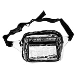 POPETPOP Riñonera Deportiva Transparente con Material PVC Resistente y Correa Ajustable Bolsa de Cintura para Actividades al Aire Regalo Práctico para Viajes y Fitness