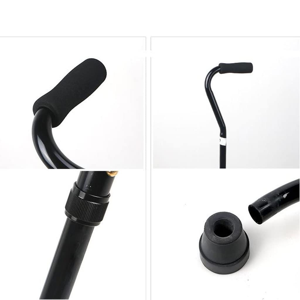 Muletas de Cuatro Patas de aleación de Aluminio for Ancianos Bastón telescópico Ajustable de Cuatro Esquinas for Ancianos