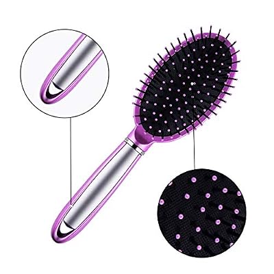 SIQUK 7 Pcs Hair Styling Set for Women and Men: Round Brush, Paddle Brush, Detangling and Wet/Dry Brushes
