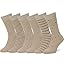 6 Pairs, Sand - Black/Khaki