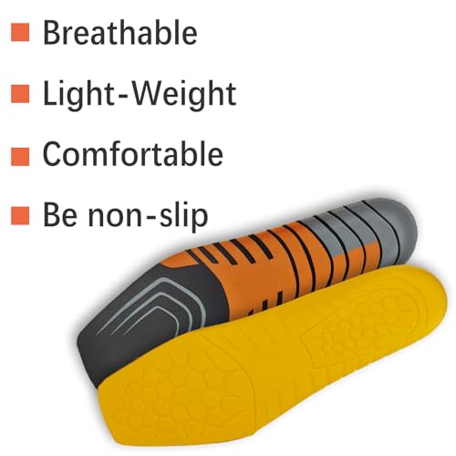 Image of Shoe Insoles for Ariat Men's Square Toe Boot Replacement, Memory Foam Footwear Inserts Comfortable Light-Weight and Cushion Shock Absorbing (Men7.5)