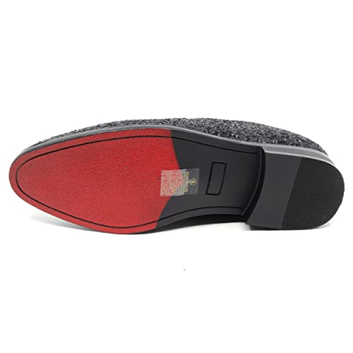 Image of Men's Velvet Designer Classic Dress Tuxedo Smoking Slipper Loafers Slip On Shoes SM-56