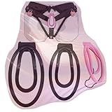 2Pcs Protective Cage Clip Fitness Set, with 1 Black Yoga Belt Underwear, Breathable Adjustable Invisible Protection Set for Sissy -A54US (B:Black, B:L)