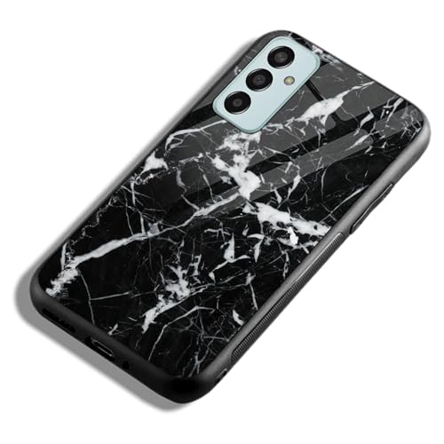 Image of COLORflow Back Cover Compatible with Samsung Galaxy F13 / M13 4G | Black Marble White | Shockproof TPU Bumper Cover with Camera Protection Back Cover