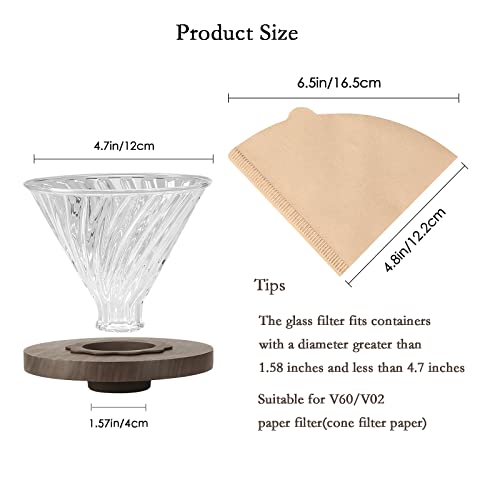 Compare Lalord Pour Over Coffee Dripper with 100 pcs V60 Paper Filter