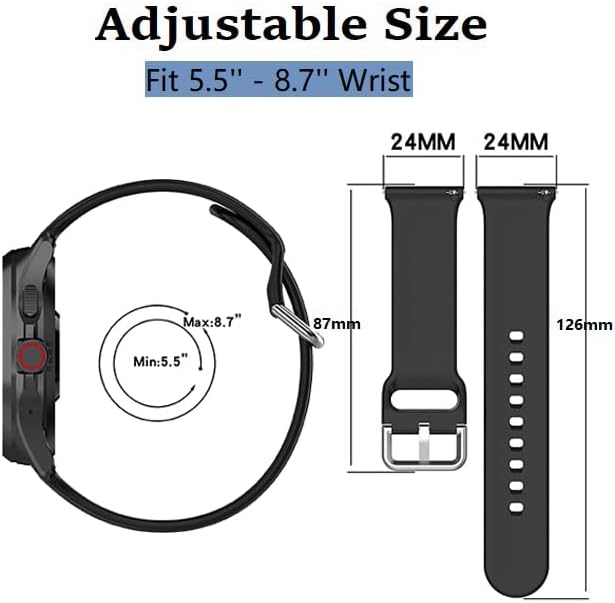 Bands for iTouch Air 4 & iTouch Air 3 44MM Band Soft Silicone Waterproof Adjustable Sport Watch Strap Replacement Wristbands for iTouch Air 4 41mm 46mm/Air 3 44mm Smartwatch Men Women