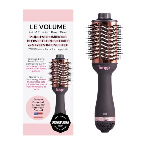 L'ANGE HAIR Le Volume 2-in-1 Titanium Blow Dryer Brush | Frizz Control Blowout Hair Dryer Brush For...