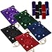 ENHANCE Roll on a Scroll Dice Rolling Mat & 7pc Acrylic Dice Set - Velvet Dice Case with Color-Coordinated 7pc Acrylic Dice, Dice Holder and Tray Compatible with DnD and Other Tabletop Games - Black