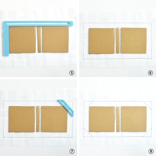 UPTTHOW Set of 6 Easy-to-Link Scrapbooking Tools, Perfect for Beginners, Stencils and Cutting Guides, Can Be Transformed into Notepads, Calendars, Journals, Manuals