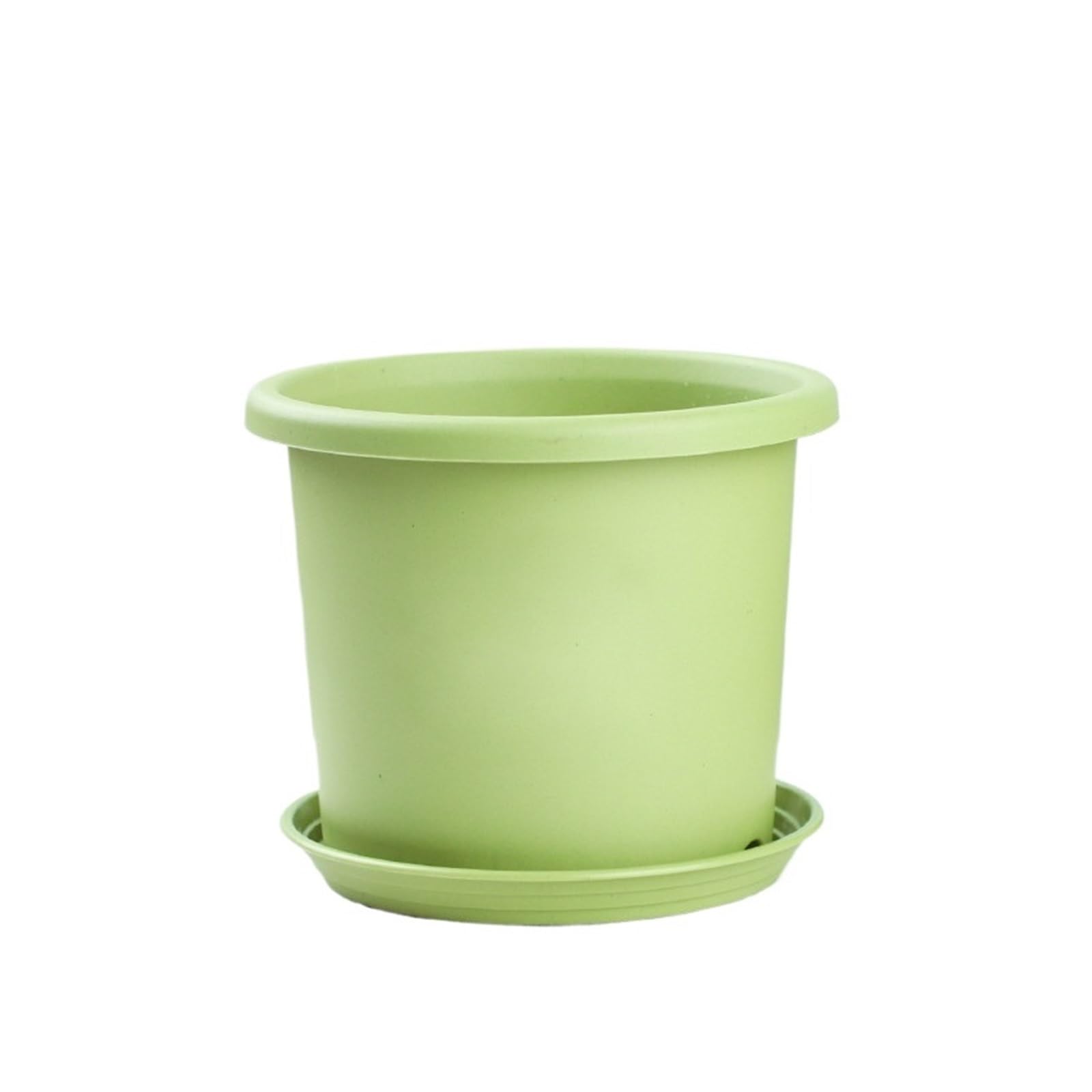 Lkvent Round Plastic Flower Pots with Tray Small Planters plant pots
