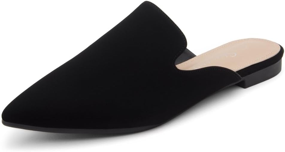 Shoe Land Mules for Women, Slip On Pointed Toe Flats, Womens Mules, Comfortable Backless Loafers for Business Casual, Office, Travel, Walking & Daily Wear, Trendy 2025