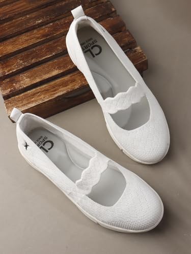 Image of Carlton London Women Mesh Flyknit Slip-On Lightweight Shoes