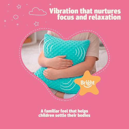 Image of Bright Autism Hugger Pillow for Sensory Needs- Calming Vibrating Pillow for Kids. Therapy Relaxing Tool that Helps Children to Soothe Stress or Anxiety. The Perfect Sleep aid for a Sensory Room.