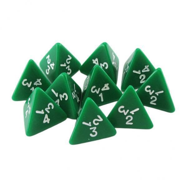 Toy 10xSet of 10 Acrylic D4 Dice Party Supply Party Favors Family Games for DND Accessories & Dice-image-36