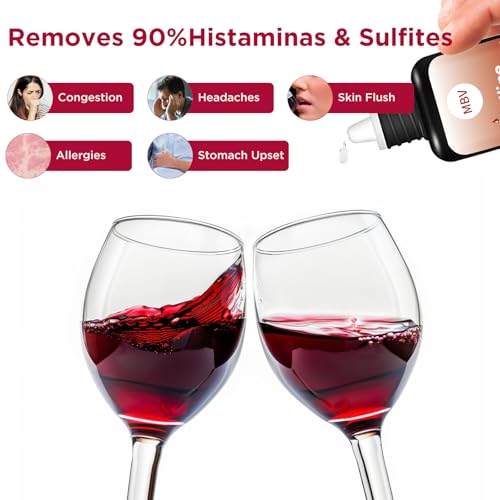Image of 4 Pack Wine Filter Drops, Natural The Wine of Purifier Drops for Red and White Wine, Removes Histamines and Sulfites | Portable and Effective Wine Filters, Wine Purifier To Remove Sulfite And Histamine, Wine Lover Gifts for Him Men and Women