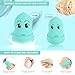 Makeup Sponge Set DUAIU 4Pcs Blender Beauty Foundation Blending Sponge, Flawless for Liquid, Cream, and Powder, Professional Streak Free Application Blend, Makeup Sponges with Storage Box(Aquamarine)