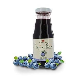 Succo di Frutta Al Mirtillo, In Vetro, 12 Bottigliette Da 200 Ml, Tot. 2,4 Litri