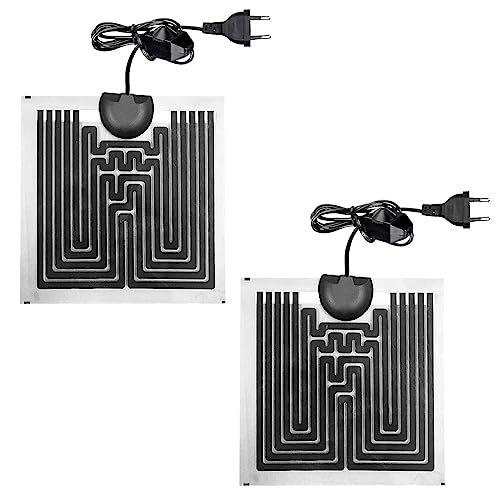 2pcs Heizkissen für Glasbehälter, Aquarienheizkissen, verstellbares Heizkissen für Reptilien mit Temperaturregelung für Reptilien, Schlangen, Spinnen, Raupen, Eidechsen, Geckos (5W)