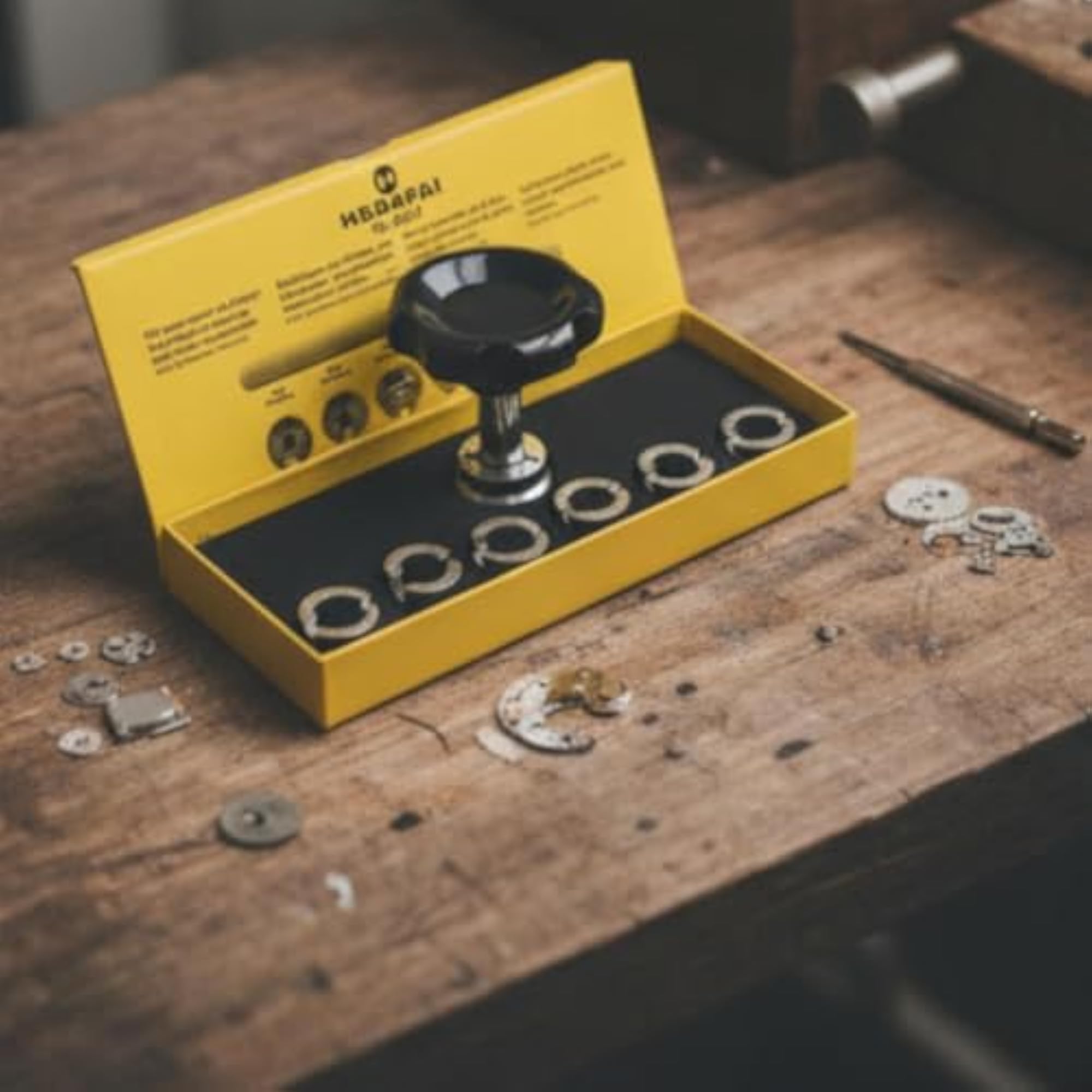 Watch Case Opener with Interchangeable Chucks for Watchmakers