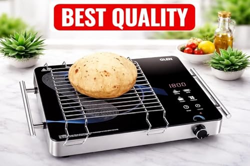 Image of Induction Infrared Grill Jali with Stainless Steel Tong Combo Pack (2 Pc) | Gas Stove & Open Flame Roasting Net | Roti, Papad, Baingan Bharta Grill Rack | Heavy Duty Heat Resistant Kitchen Tool