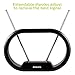 Philips Indoor TV Antenna Rabbit Ears for Local Channels, 15 Inch Extendable Dipoles, 4K 1080P VHF UHF, Tabletop Antenna, Digital HDTV Antenna, Smart TV, 4ft Coaxial Cable, Black, SDV7114A/27