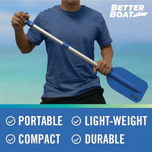 Image of Boat Paddle Telescoping Plastic Collapsible Oar, Kayak, Jet Ski, Rafting