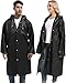 Borogo Rain Ponchos for Adults Reusable 2Pcs Raincoats Emergency Survival With Hoods And Sleeves for Women Men Black