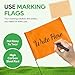 Zozen 50Pack Fluorescent Orange Marking Flags, Writable/15x4x5 Inch, Yard Flags for Lawn & Irrigation & Landscape & Sprinkler & Survey & Dog Training.