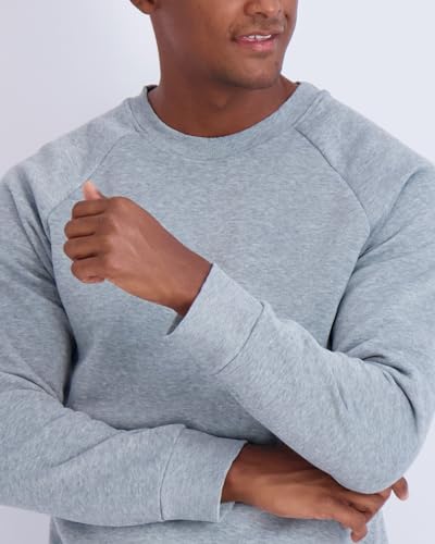 Real Essentials 3 Pack: Men's Soft Plush Fleece Crewneck Sweatshirt - Athletic Pullover Sweater (Available In Big & Tall)3