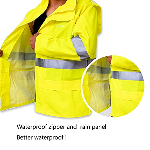 Rain Suits for Men Waterproof Heavy Duty Rain Gear Women Jacket Coat with Pants3