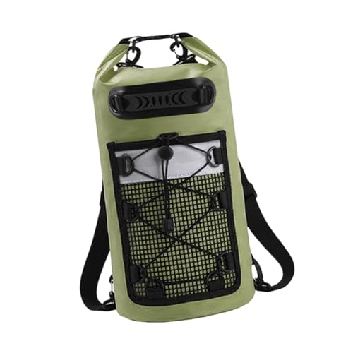 KiBcsLic Dry Bag Backpack Lightweight IPX6 Waterproof Sturdy Storage Bag for Hiking Fishing Kayaking Camping Swimming, Green