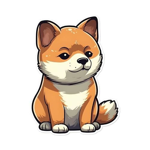 Image of Yoonek Graphics Shiba Inu Dog Vinyl Decal Sticker for Car, Laptop, Tumbler, More. #001611