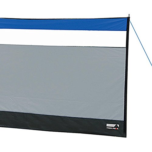 High Peak Windschutz Mistral, Strandschutz mit Lichtquellenfenster, 4 Stahlgestänge, variabler Aufbau möglich, grau/dunkelgrau/Blau