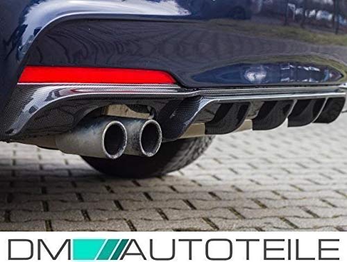 DM Autoteile Sport-Performance Heck Diffusor Schwarz 2 Rohr passt für F30 F31 mit M-Paket