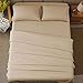 SONORO KATE Bed Sheet Set Super Soft Microfiber 1800 Thread Count Luxury Egyptian Sheets 16-Inch Deep Pocket，Wrinkle and Hypoallergenic-4 Piece (Taupe, Queen)