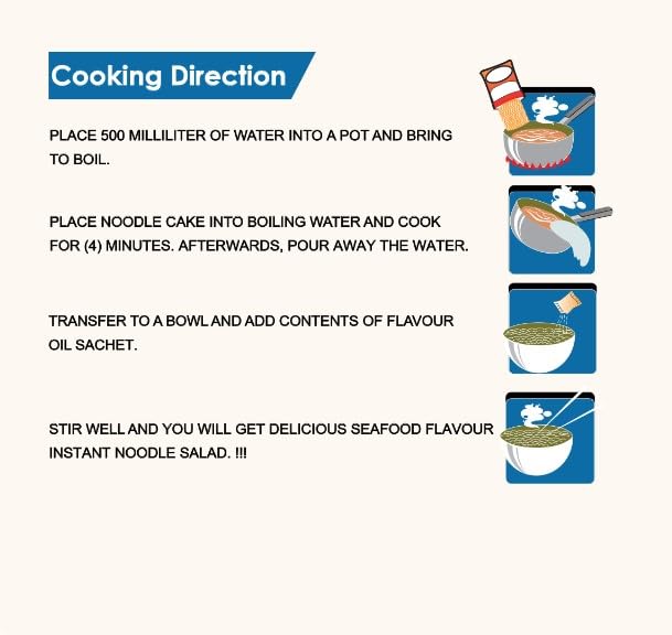 Miniatura 5 de Bayin Fideos instantáneos - No fritos - Seco 3.53oz (100g) Paquete de 10 (sabor a mariscos, 10)