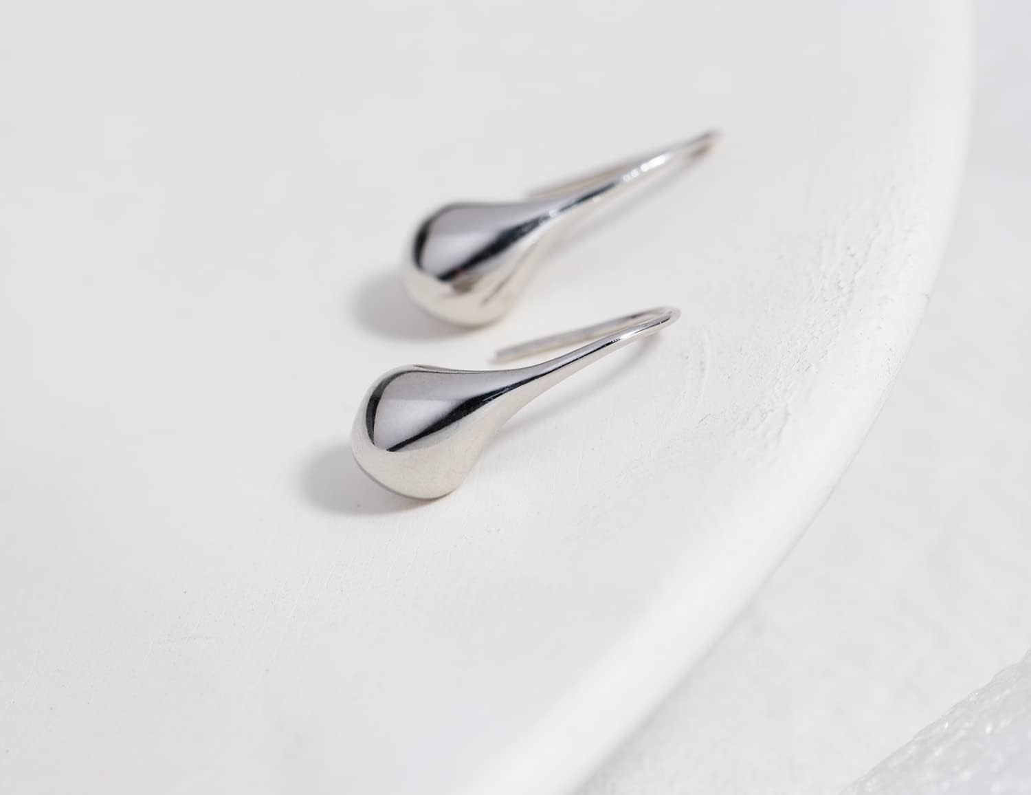 Wicary Small Teardrop Hook Earrings Sterling Silver Waterdrop Dangle Earrings for Women - Image 4
