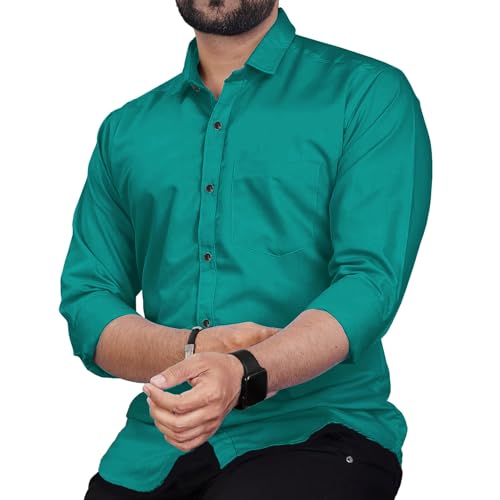 Image of Univibe Men's Slim Fit Full Sleeve Spread Collar Cotton Blend Shirt for Men and Boys