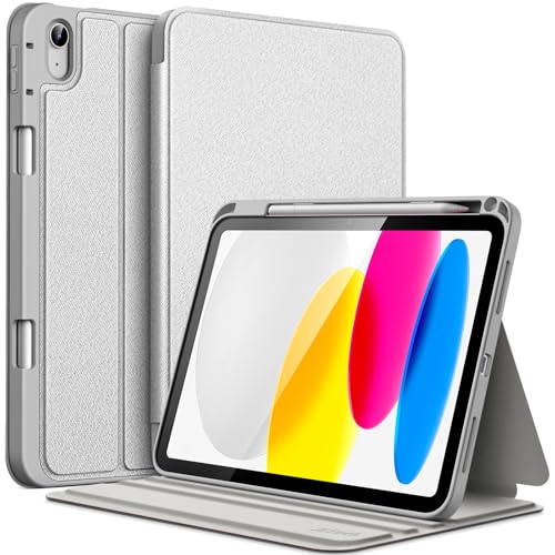 JETech Folio Case for iPad (A16) 11th/10th Gen, Silver